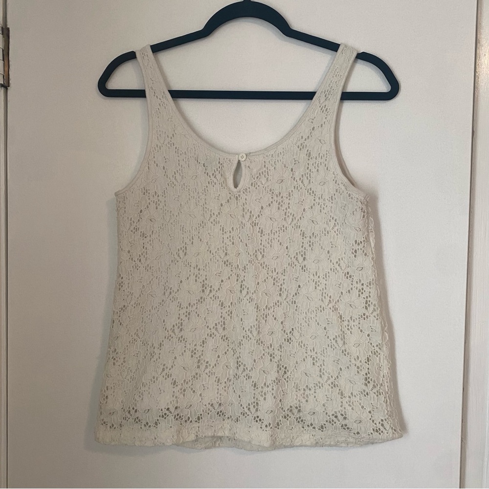 GAP Cream Lace Tank Top